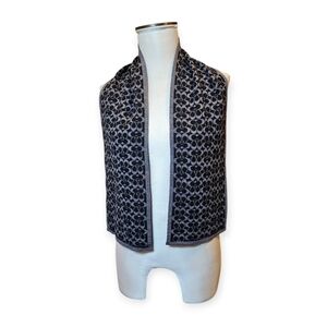 Coach Reversible Logo Monogram Merino Wool Scarf